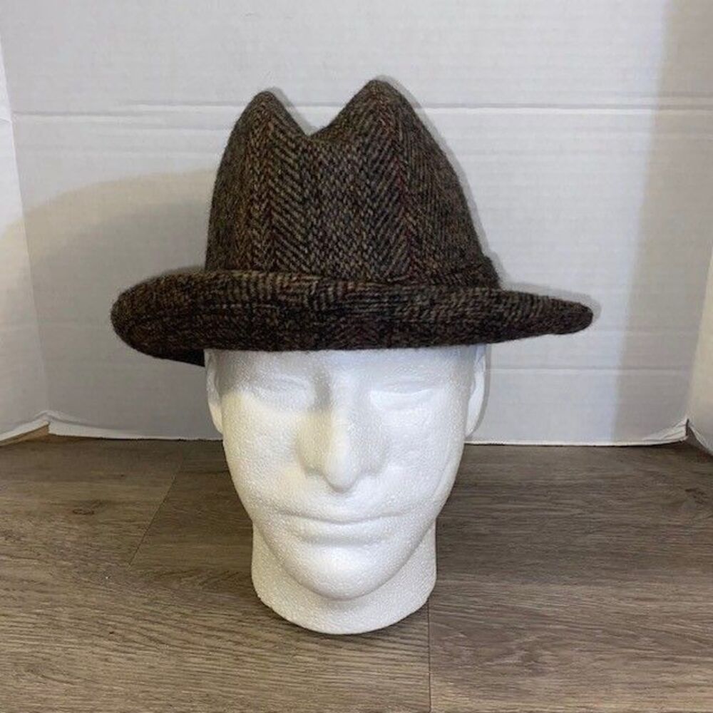 Hat Fedora Amalgamated Clothing and Textile Workers Union Brown Tweed Medium